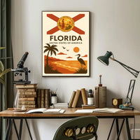 Florida Tropical Beauty Sunset Travel Poster PosterGoat