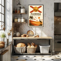 Florida Tropical Beauty Sunset Travel Poster PosterGoat