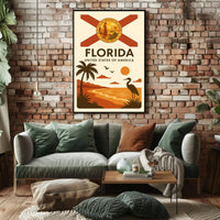 Florida Tropical Beauty Sunset Travel Poster PosterGoat