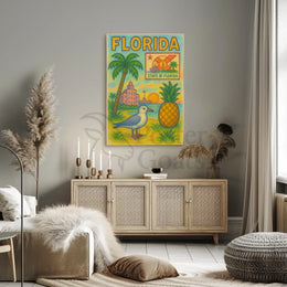 Florida Vintage Vibe Travel Poster PosterGoat