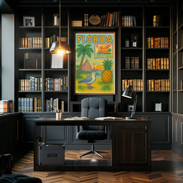 Florida Vintage Vibe Travel Poster PosterGoat