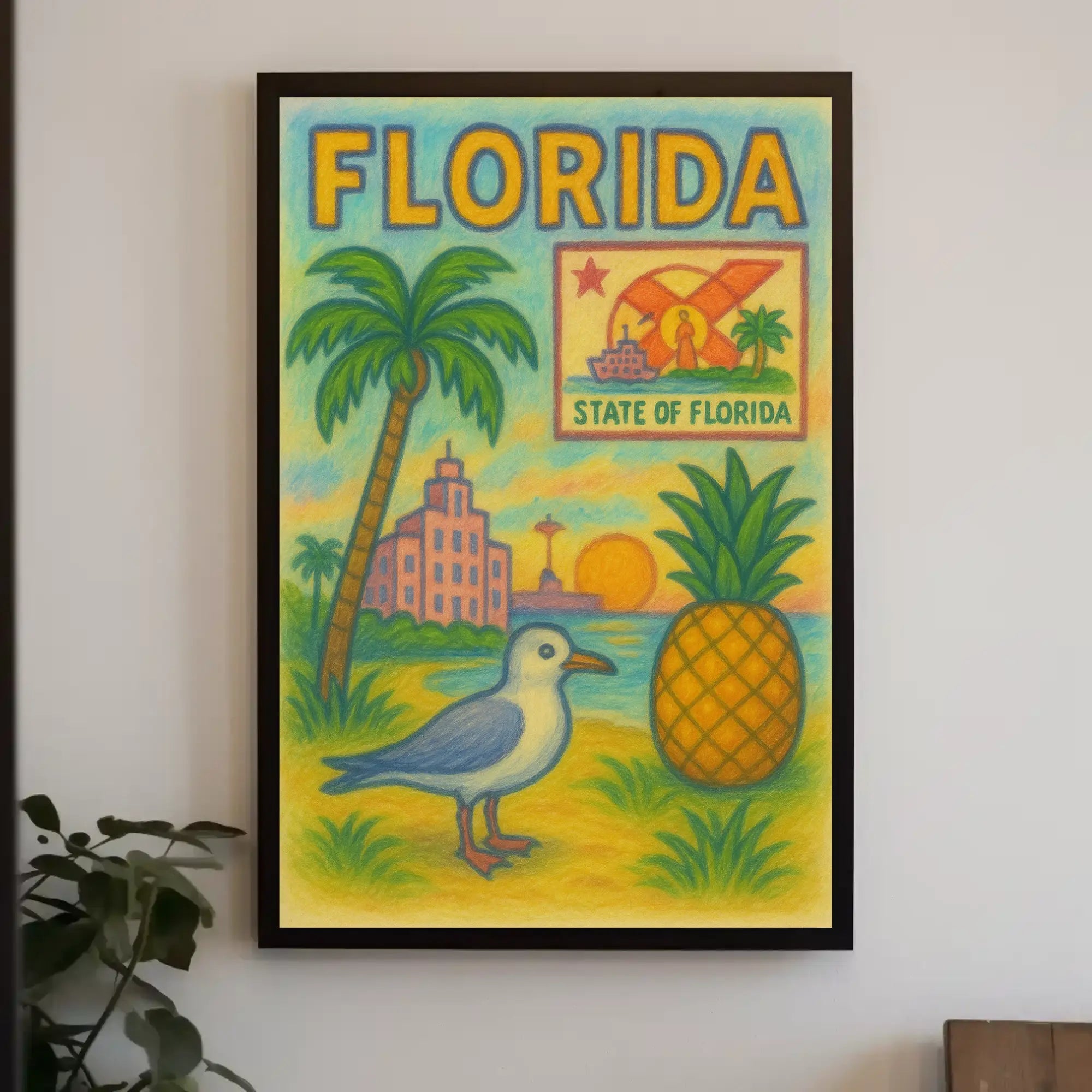Florida Vintage Vibe Travel Poster PosterGoat