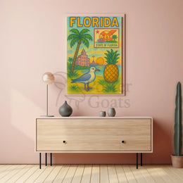 Florida Vintage Vibe Travel Poster PosterGoat