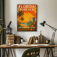 Florida's Iconic Sunshine Vintage Travel Poster PosterGoat
