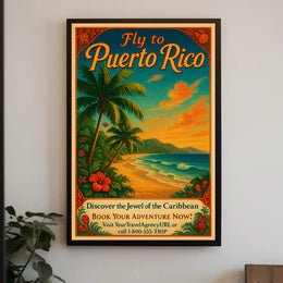 Fly To Puerto Rico Poster PosterGoat