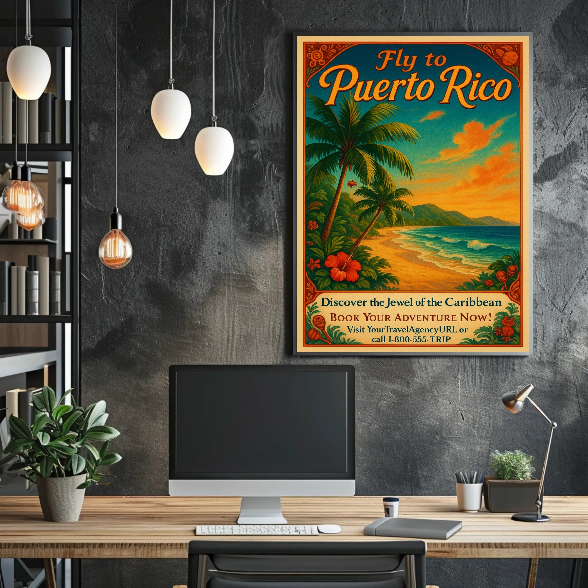 Fly To Puerto Rico Poster PosterGoat