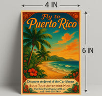 Fly To Puerto Rico Poster PosterGoat
