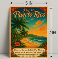 Fly To Puerto Rico Poster PosterGoat