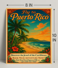 Fly To Puerto Rico Poster PosterGoat