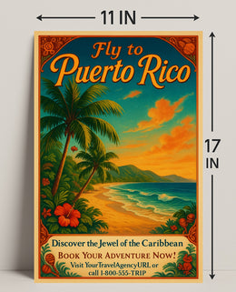 Fly To Puerto Rico Poster PosterGoat
