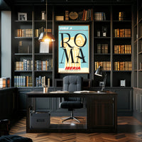 Fly to Rome with Iberia: Vintage Travel Poster PosterGoat