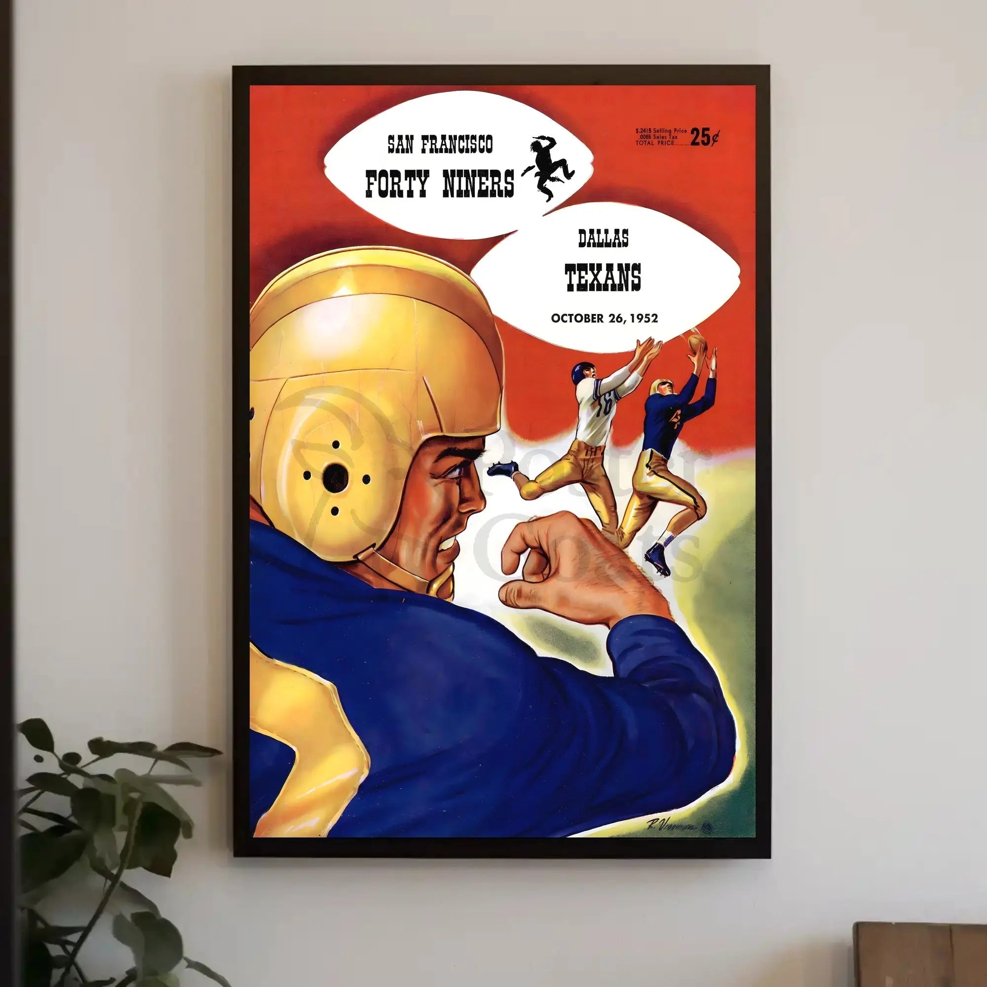 Football Showdown 1952 Vintage Sports Poster PosterGoat
