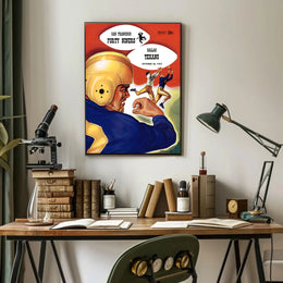 Football Showdown 1952 Vintage Sports Poster PosterGoat