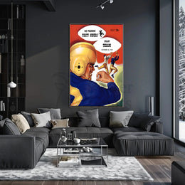 Football Showdown 1952 Vintage Sports Poster PosterGoat