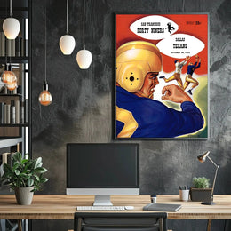 Football Showdown 1952 Vintage Sports Poster PosterGoat