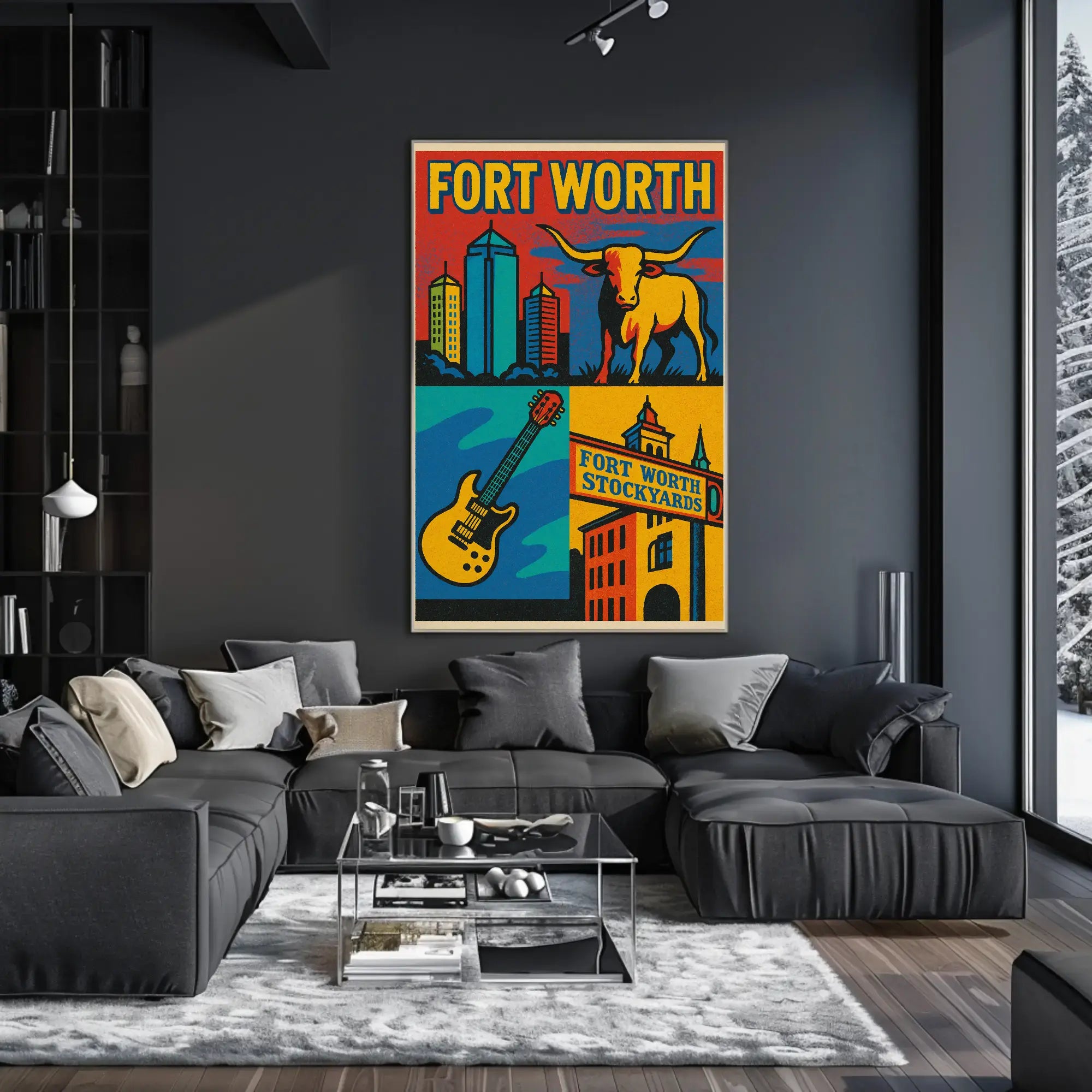 Fort Worth Vintage Heritage Travel Poster PosterGoat