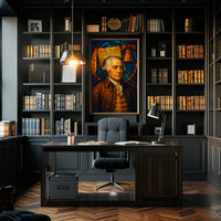 Founding Father Legacy Stained Glass Historical or Presidential Poster PosterGoat