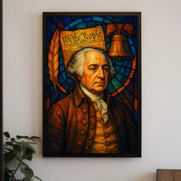Founding Father Legacy Stained Glass Historical or Presidential Poster PosterGoat