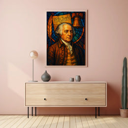 Founding Father Legacy Stained Glass Historical or Presidential Poster PosterGoat