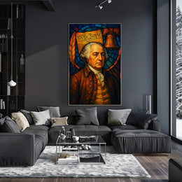 Founding Father Legacy Stained Glass Historical or Presidential Poster PosterGoat