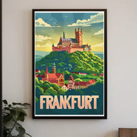 Frankfurt Castle Vintage Travel Art Print - Travel Poster PosterGoat