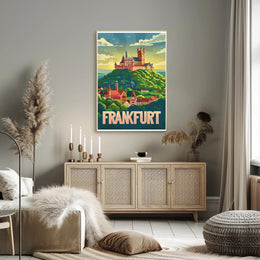 Frankfurt Castle Vintage Travel Art Print - Travel Poster PosterGoat