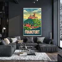 Frankfurt Castle Vintage Travel Art Print - Travel Poster PosterGoat