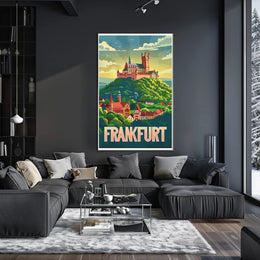Frankfurt Castle Vintage Travel Art Print - Travel Poster PosterGoat