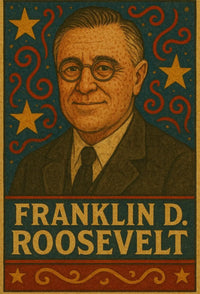 Franklin D. Roosevelt Vintage Presidential Poster PosterGoat