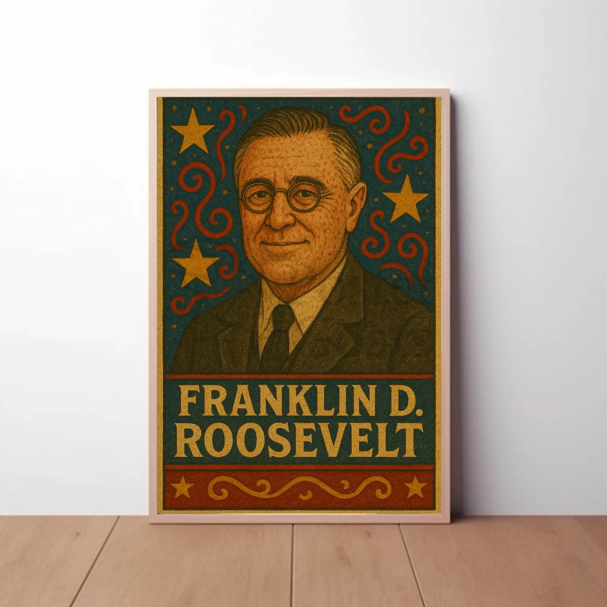 Franklin D. Roosevelt Vintage Presidential Poster PosterGoat