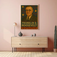 Franklin D. Roosevelt Vintage Presidential Poster PosterGoat