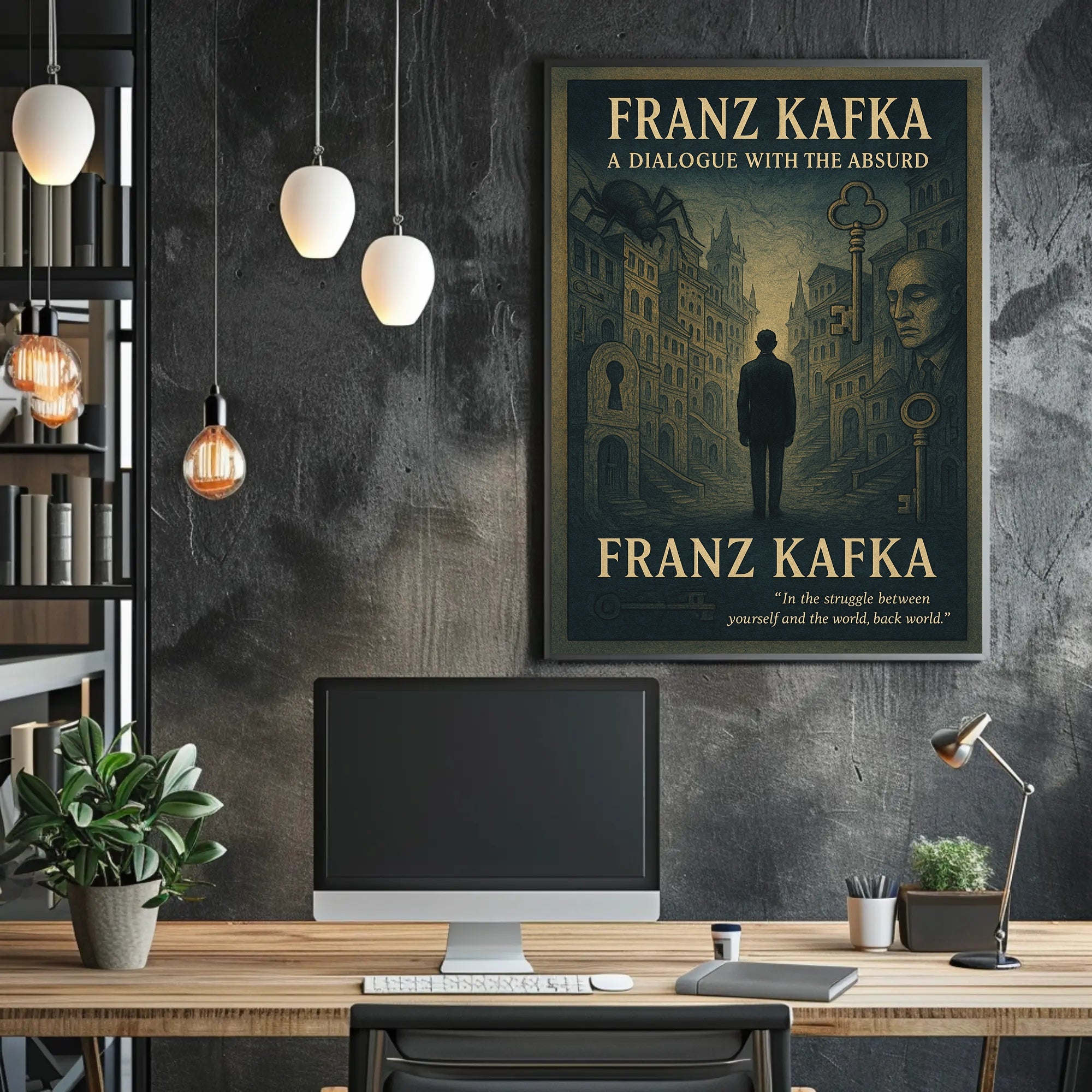 Franz Kafka A Dialogue with the Absurd Poster PosterGoat
