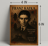 Franz Kafka Exploring the Shadows of Reality Poster PosterGoat