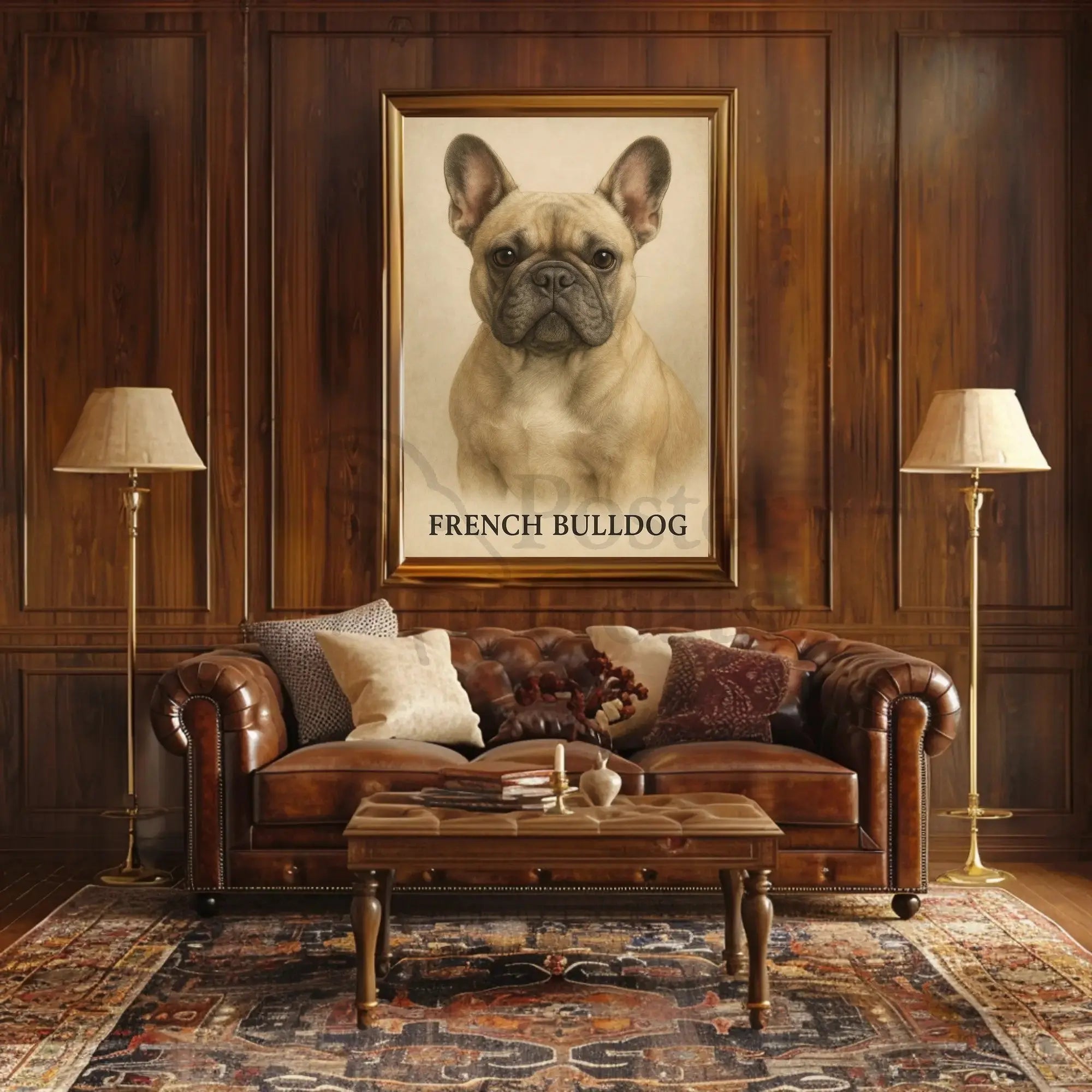 French Bulldog Illustration Art Print Dog Breed Poster PosterGoat
