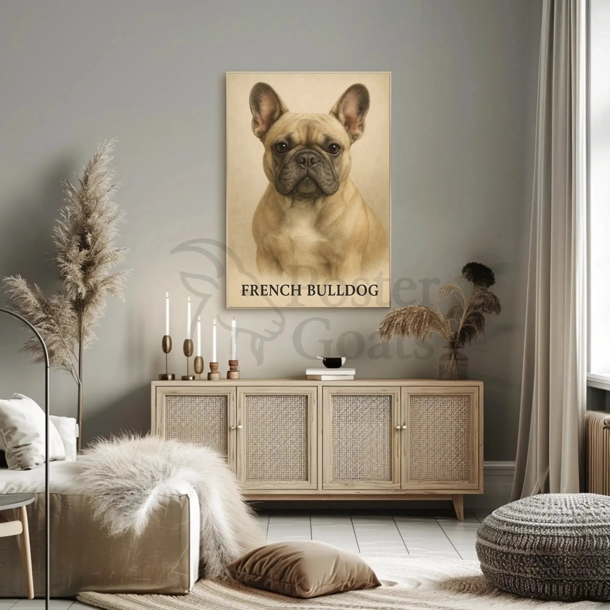 French Bulldog Illustration Art Print Dog Breed Poster PosterGoat