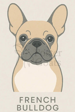 French Bulldog Minimalist Art Print Dog Breed Poster PosterGoat