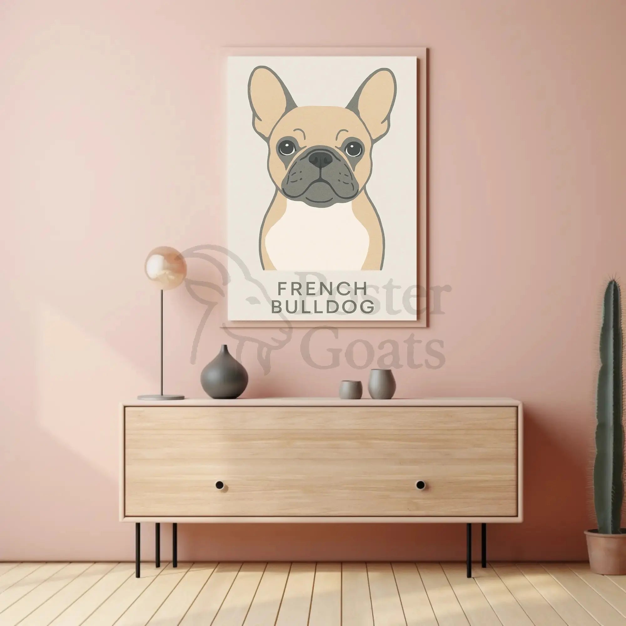 French Bulldog Minimalist Art Print Dog Breed Poster PosterGoat
