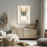 French Bulldog Minimalist Art Print Dog Breed Poster PosterGoat