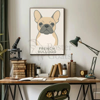 French Bulldog Minimalist Art Print Dog Breed Poster PosterGoat