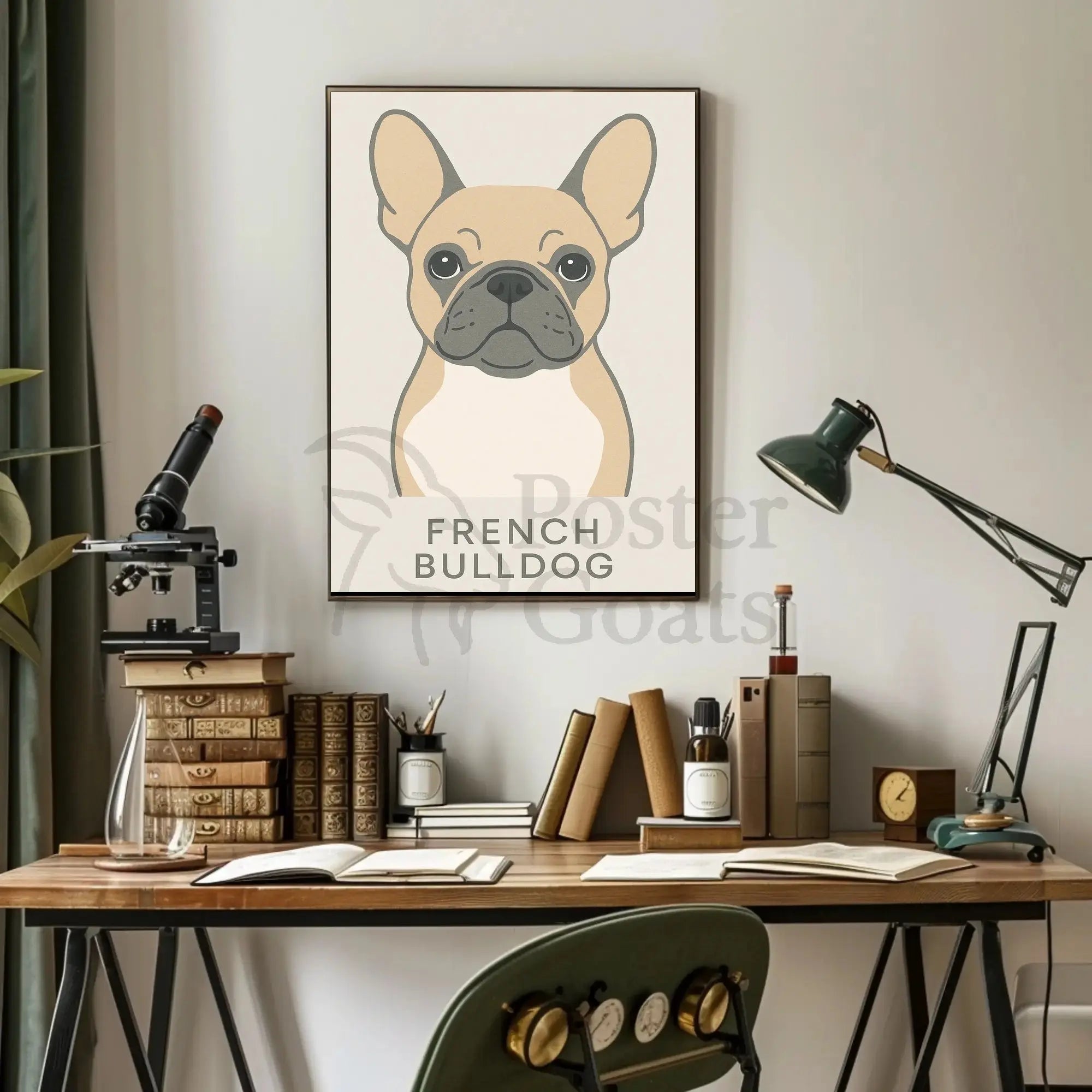 French Bulldog Minimalist Art Print Dog Breed Poster PosterGoat