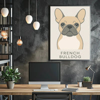 French Bulldog Minimalist Art Print Dog Breed Poster PosterGoat