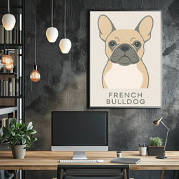 French Bulldog Minimalist Art Print Dog Breed Poster PosterGoat