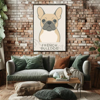 French Bulldog Minimalist Art Print Dog Breed Poster PosterGoat