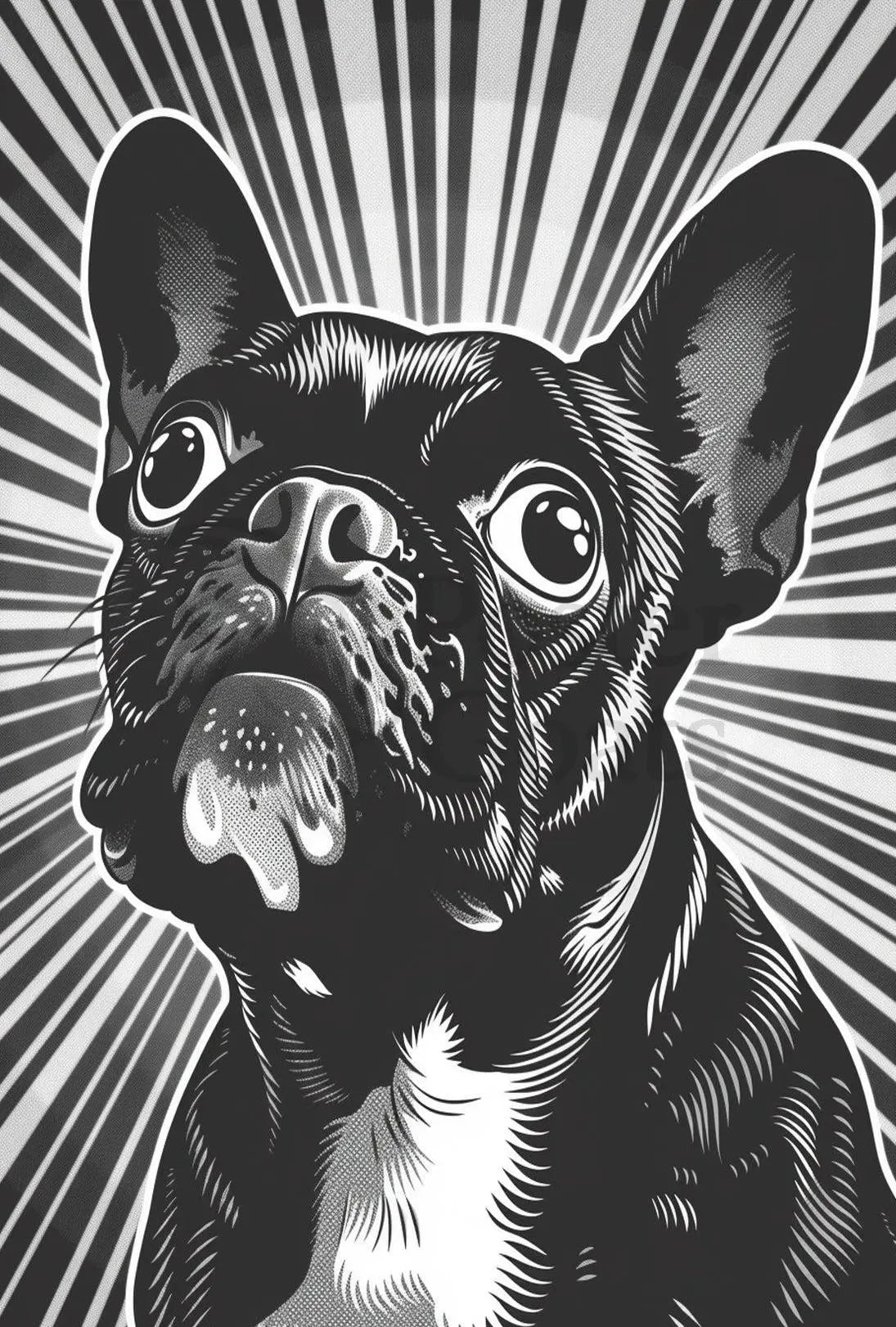 French Bulldog Retro Art Print Dog Breed Poster PosterGoat