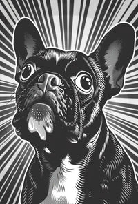 French Bulldog Retro Art Print Dog Breed Poster PosterGoat