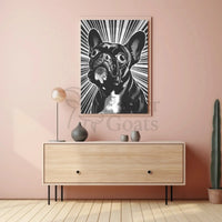 French Bulldog Retro Art Print Dog Breed Poster PosterGoat