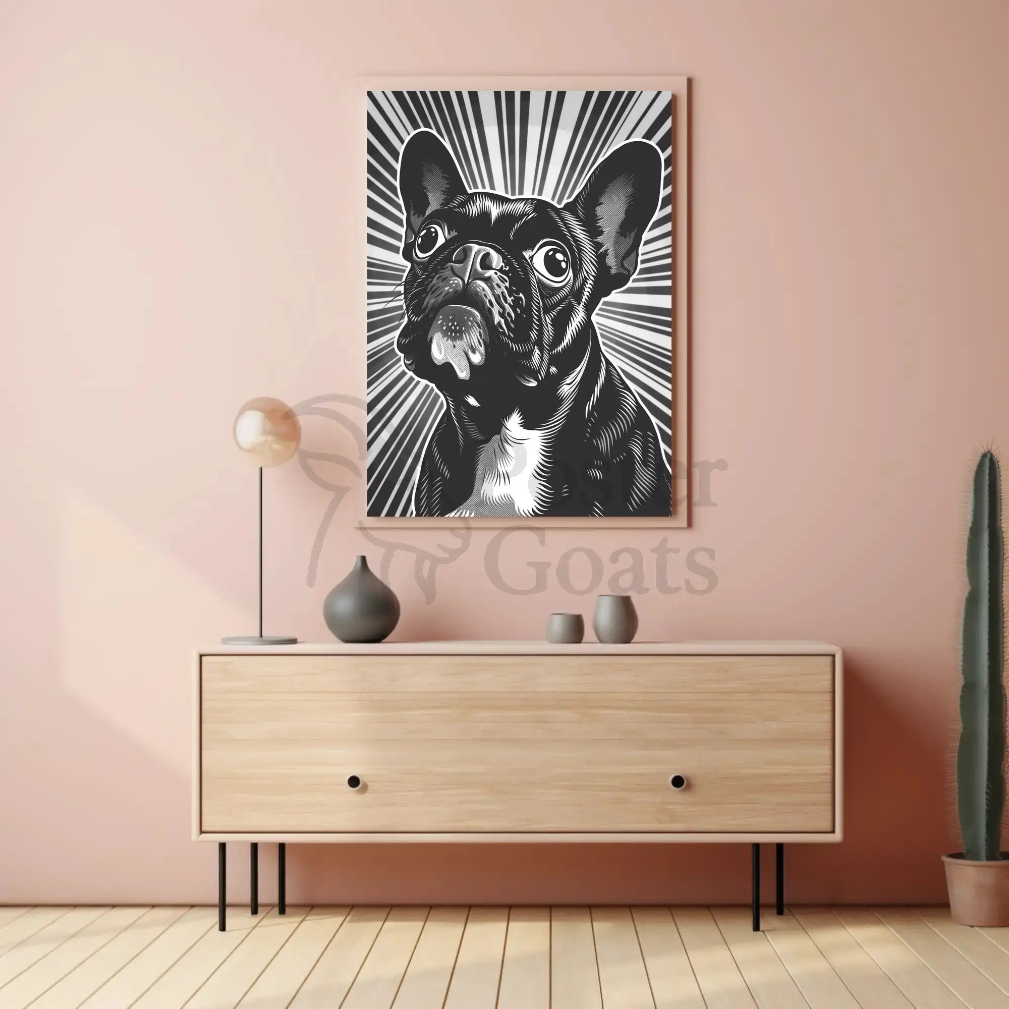 French Bulldog Retro Art Print Dog Breed Poster PosterGoat