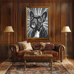 French Bulldog Retro Art Print Dog Breed Poster PosterGoat