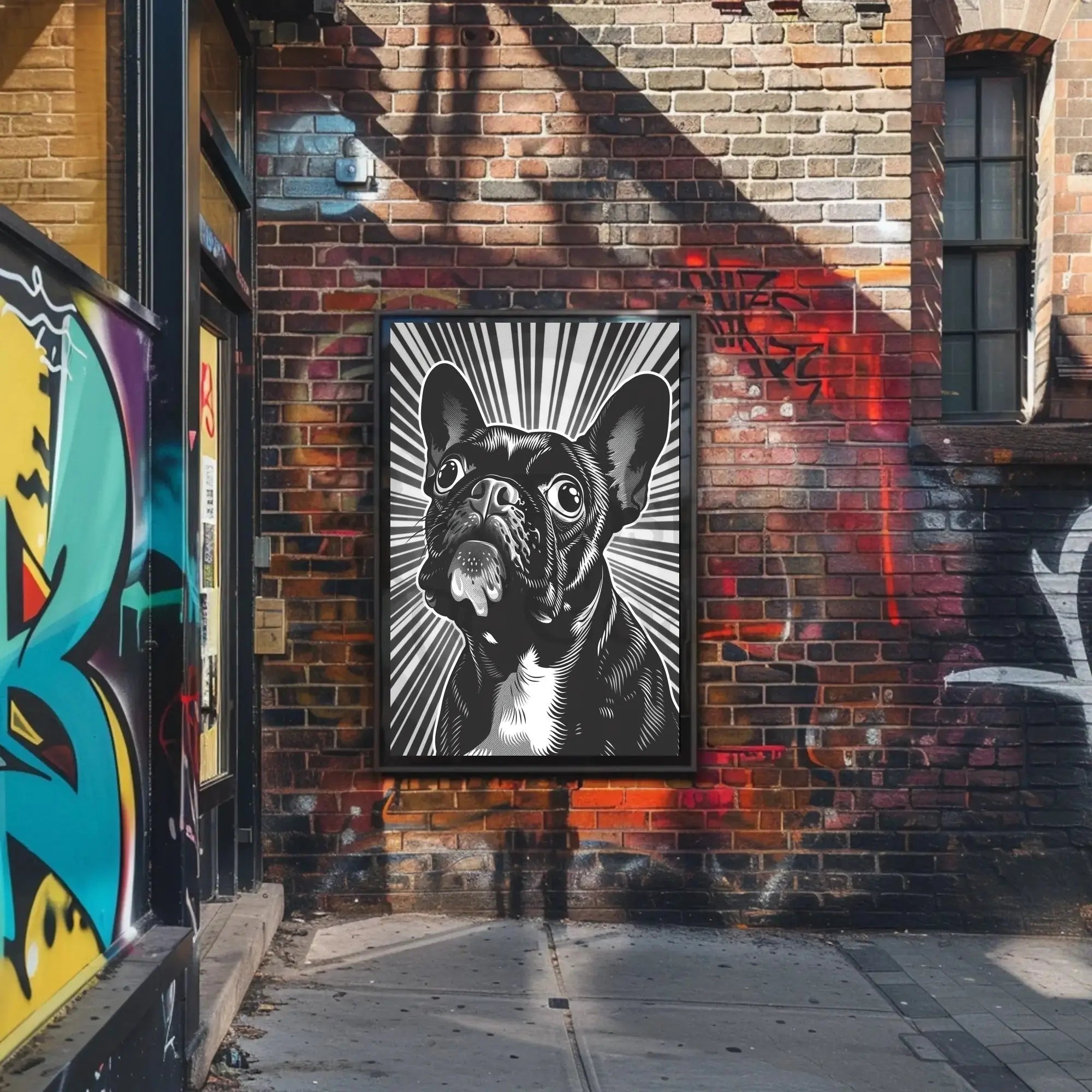 French Bulldog Retro Art Print Dog Breed Poster PosterGoat