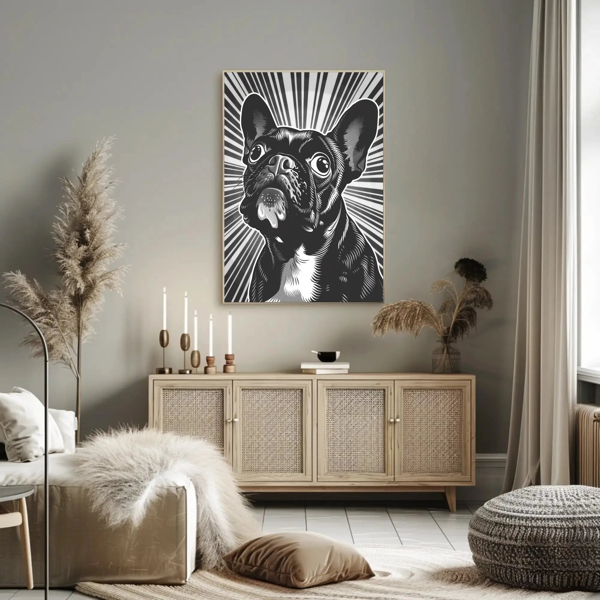 French Bulldog Retro Art Print Dog Breed Poster PosterGoat